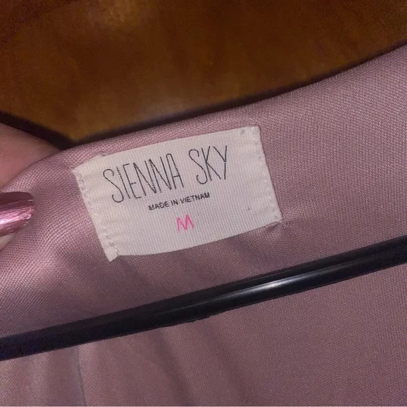 Sienna Sky Women's Sienna Sky Purple V Neck Floral Print Tie Back Dress Size M - Picture 4 of 6